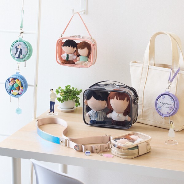 【推し活にオススメ！】myfa デコレーションボックスポーチ ミニ・ワイド 全6色【ぬい/ぬいぐるみ】