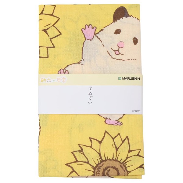 【薄手タオル】助六の日常 手ぬぐい ひまわりがいっぱい