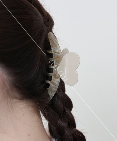 2025新作【マーブルハートバンスクリップ】ヘアアクセサリー 　ヘアクリップ