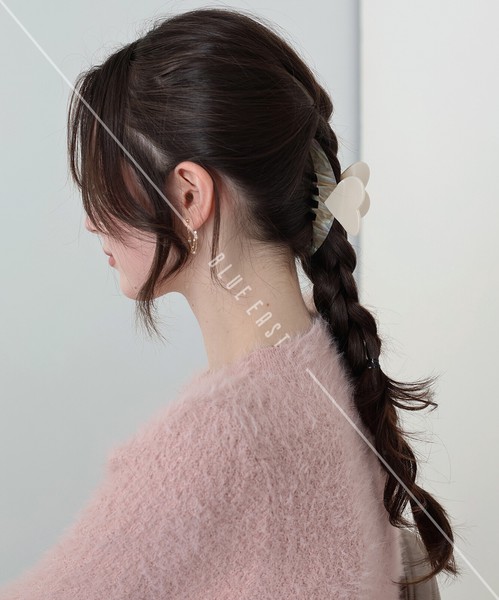 2025新作【マーブルハートバンスクリップ】ヘアアクセサリー 　ヘアクリップ