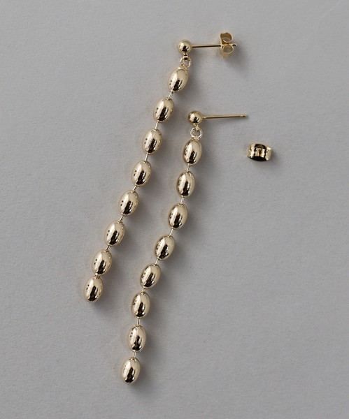 2025新作【ボールチェーンピアス】　アクセサリー  ピアス　ニッケルフリー