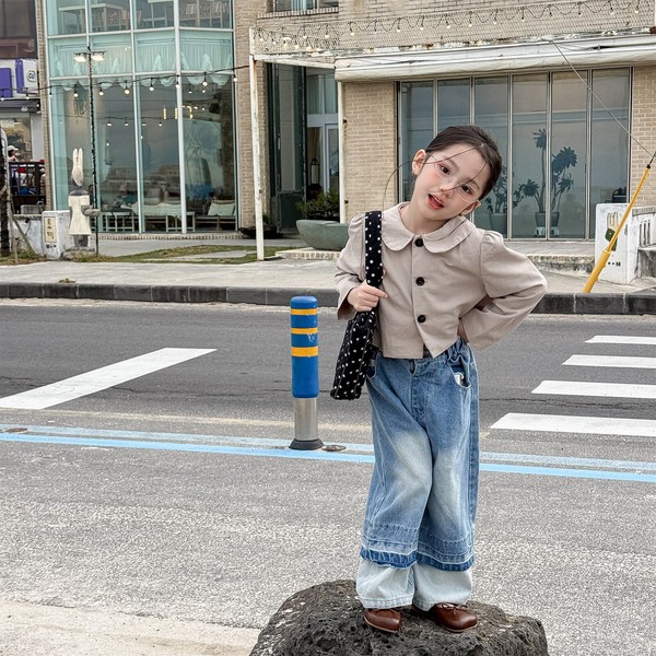 韓国スタイル 2色6サイズ トップス ジャケット 子供 長袖 春 秋