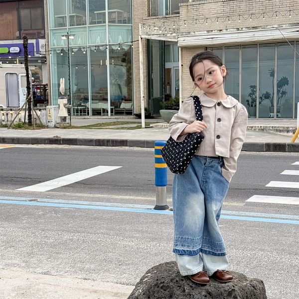 韓国スタイル 2色6サイズ トップス ジャケット 子供 長袖 春 秋