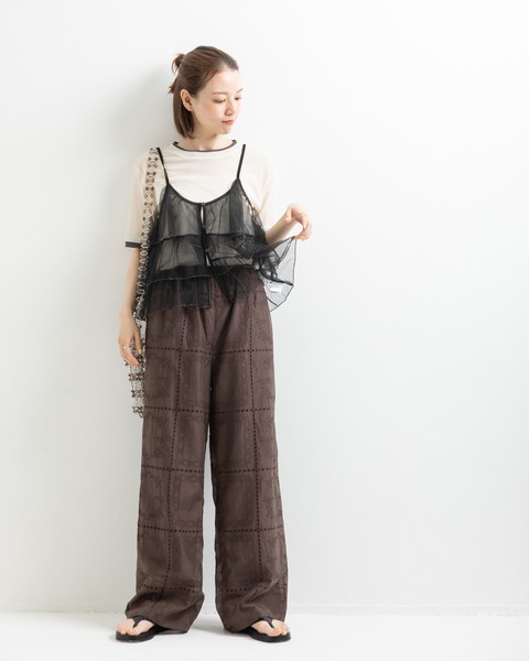 【再入荷】2WAY チュール ティアード キャミソール 【2026春夏新作】●6/4日追加入荷あり