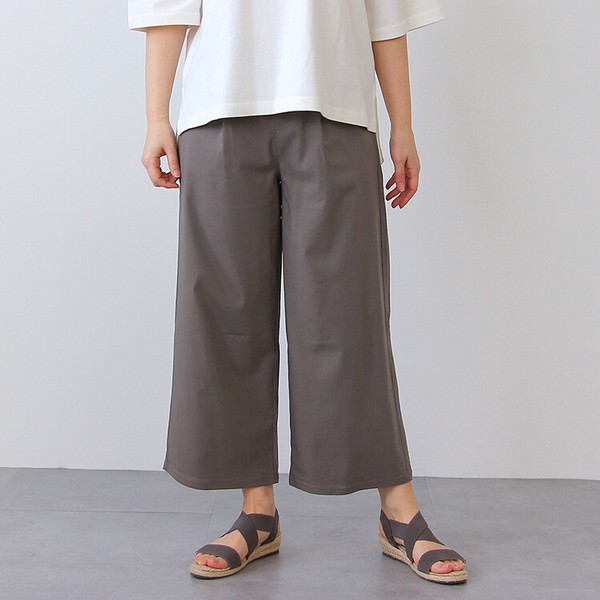 【2026春夏新作】☆人気商品☆ライトクールストレッチ　ワイドパンツ　接触冷感　ゆったり　単品