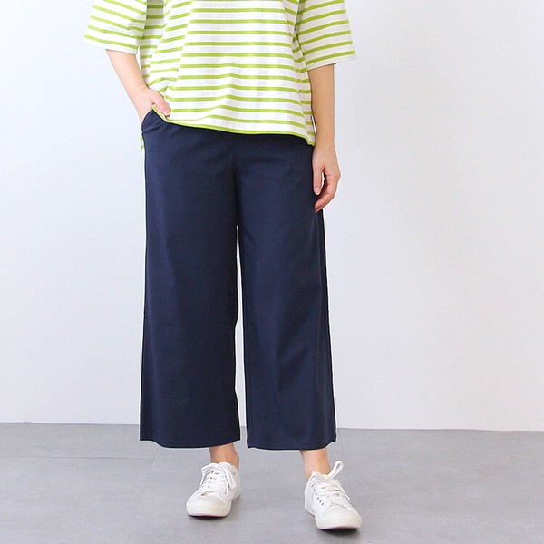 【2026春夏新作】☆人気商品☆ライトクールストレッチ　ワイドパンツ　接触冷感　ゆったり　単品