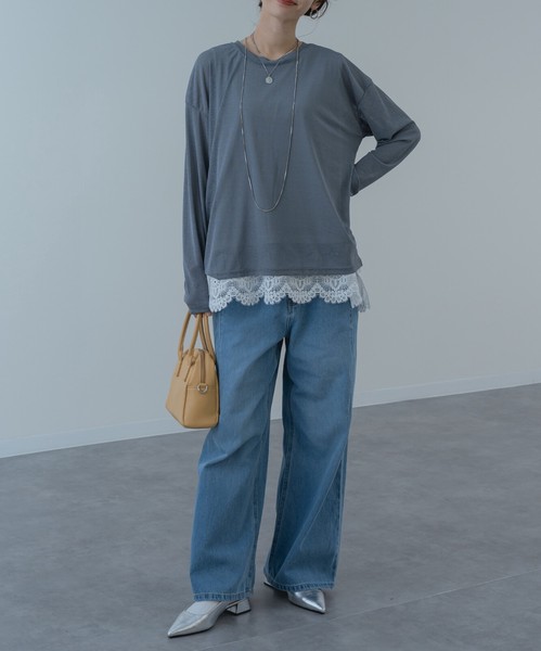 ◇再入荷◇【2026SS新商品】シアーロンT /　トップス　長袖　シアー　透け感　Tシャツ