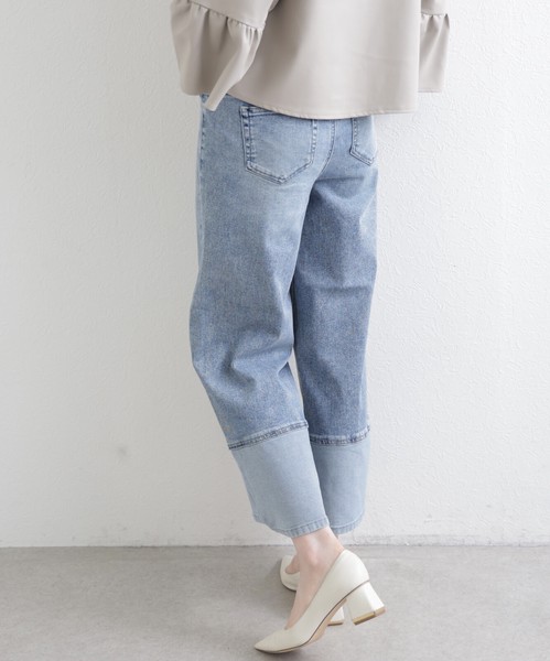 【再入荷】ターンバックデニムパンツ 2026 人気  chouchou東京(YO-70226)