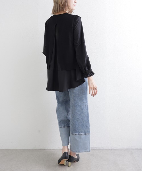 【再入荷】ターンバックデニムパンツ 2026 人気  chouchou東京(YO-70226)