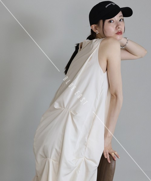 再入荷【ランダムタックワンピース】ワンピース 人気商品　タック　バルーン　レディース