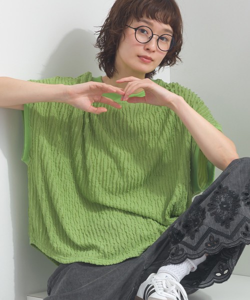 [SD限定] 今期も登場！大人気！フリフリカットソー天竺編み ビッグ Tシャツ【2026春夏新