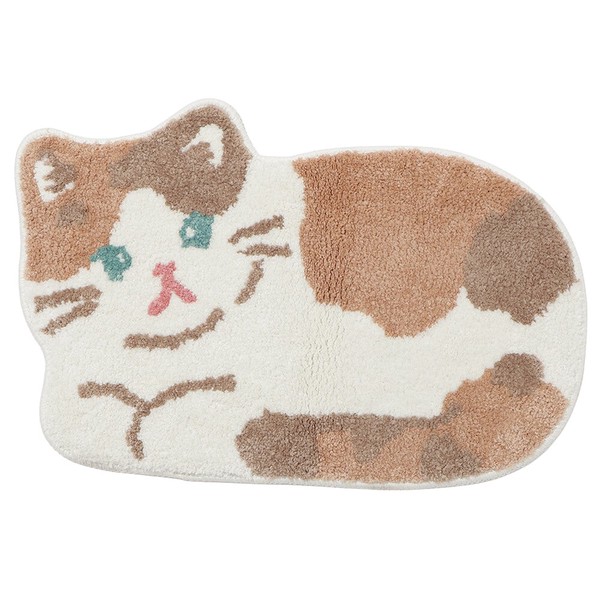 アニマルキャットもこもこマット　猫/キャット/インテリア/玄関マット/洗面所マット/かわいい
