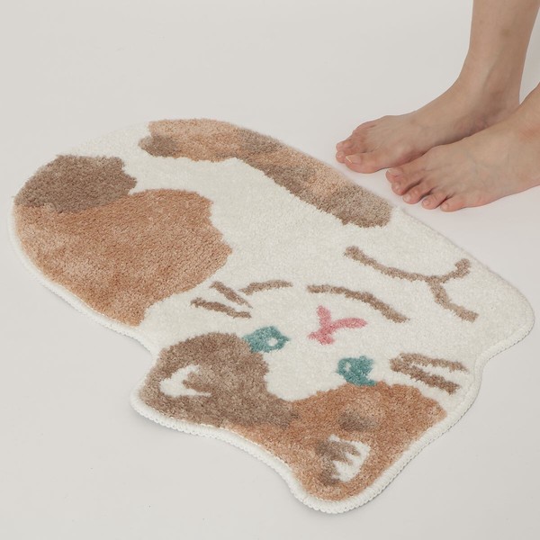 アニマルキャットもこもこマット　猫/キャット/インテリア/玄関マット/洗面所マット/かわいい