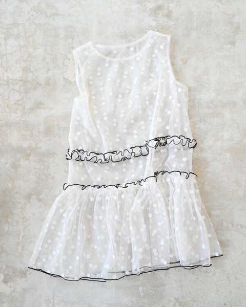 【2026夏物新商品】ドットチュール ワンピース