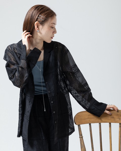 【再入荷】パッチワーク風 総刺繍 シャツ ジャケット 【2026春夏新作】●6/4日追加入荷あり