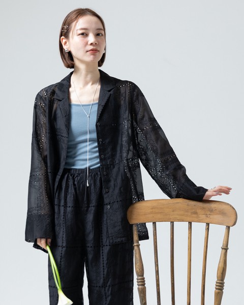 【再入荷】パッチワーク風 総刺繍 シャツ ジャケット 【2026春夏新作】●6/4日追加入荷あり