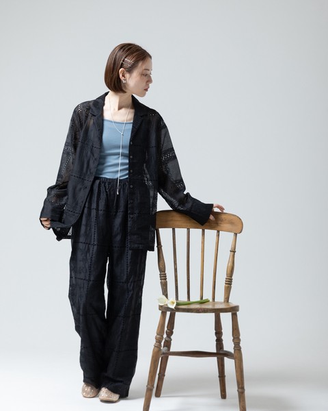 【再入荷】パッチワーク風 総刺繍 シャツ ジャケット 【2026春夏新作】●6/4日追加入荷あり