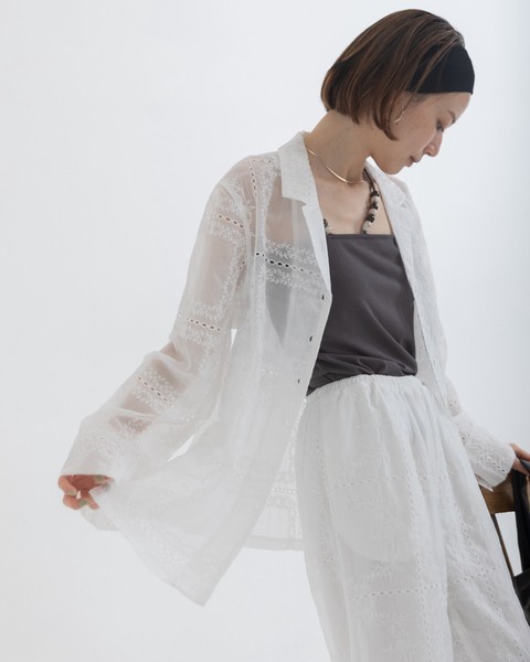 【再入荷】パッチワーク風 総刺繍 シャツ ジャケット 【2026春夏新作】●6/4日追加入荷あり