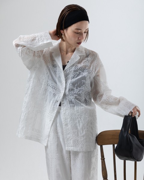 【再入荷】パッチワーク風 総刺繍 シャツ ジャケット 【2026春夏新作】●6/4日追加入荷あり