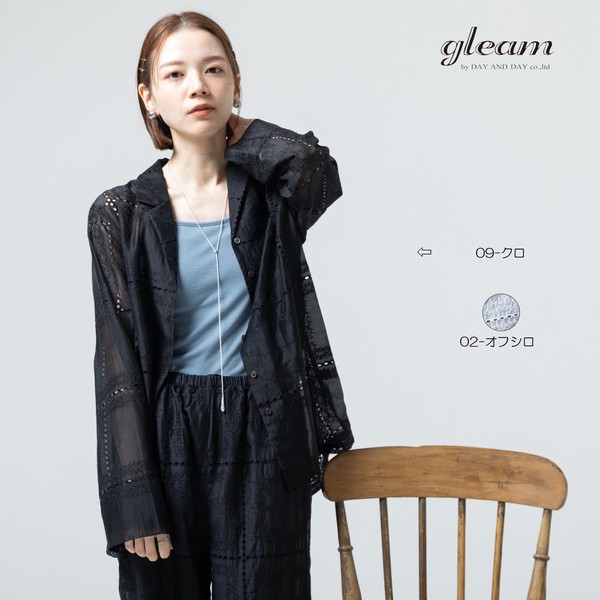 【再入荷】パッチワーク風 総刺繍 シャツ ジャケット 【2026春夏新作】●6/4日追加入荷あり