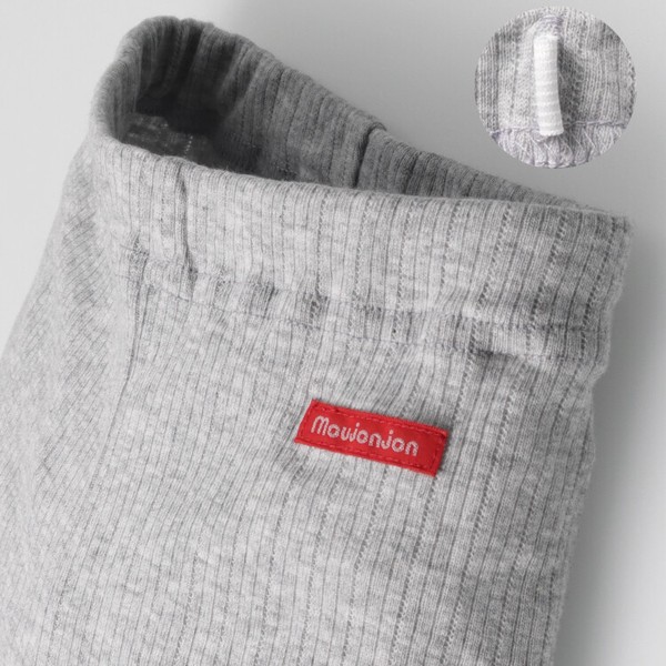 いちご刺繍ロングレギンス  M27003  綿100% 針抜きテレコ 裾メロー 柔らかい シンプル