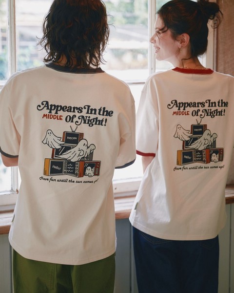 ゴーストテレビ刺繍Tee / 半袖Tシャツ【2026夏物】
