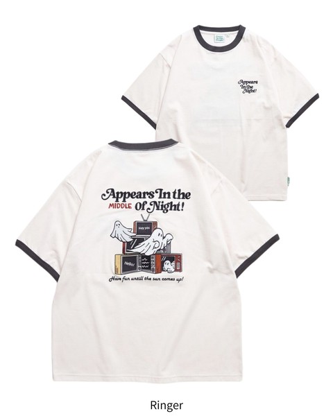 ゴーストテレビ刺繍Tee / 半袖Tシャツ【2026夏物】