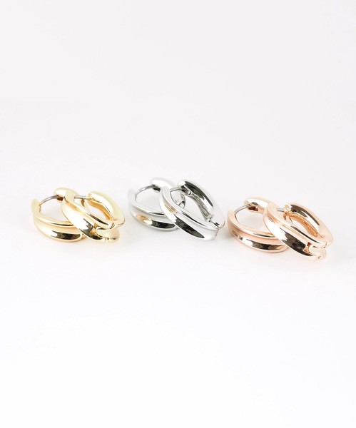 【ステンレス】ワープワイドフープステンレスポストピアス