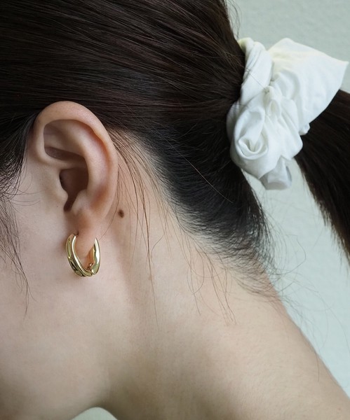 【ステンレス】ワープワイドフープステンレスポストピアス