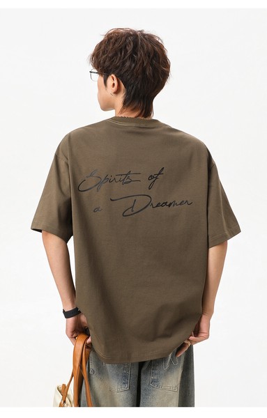 PC1156 メンズ Tシャツ トップス 半袖 ゆったり スポーツ  字母 ヴィンテージ 韓国風 2026春夏新作