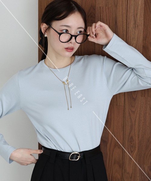 新色追加【クルーネックTシャツ】　カットソー　Tシャツ　レディース　ロンT