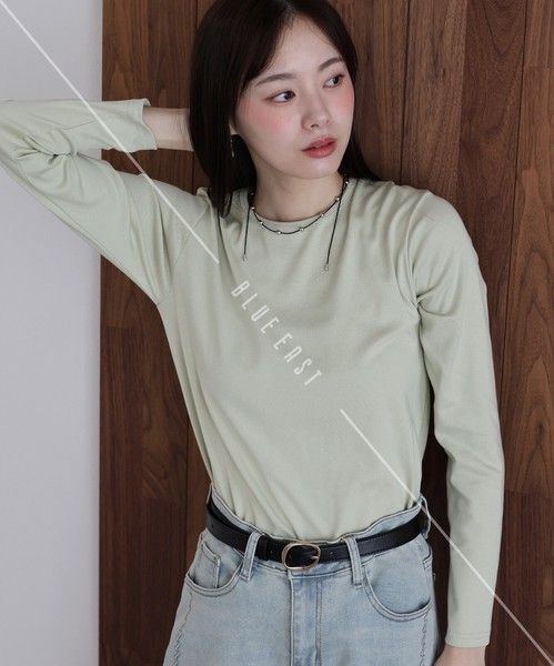 新色追加【クルーネックTシャツ】　カットソー　Tシャツ　レディース　ロンT