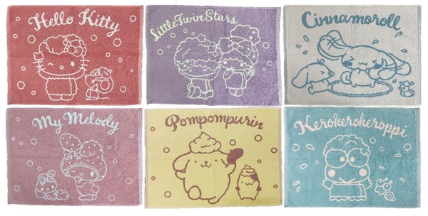【6月上旬入荷予定】サンリオキャラクターズ　シャンプー　バスマット　450×600　全6種類