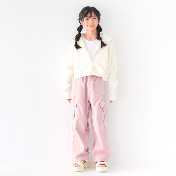 人気　120㎝-160㎝　　ソフトツイルラインカーゴパンツ　裾アジャスター付き　3763-1　3764-1