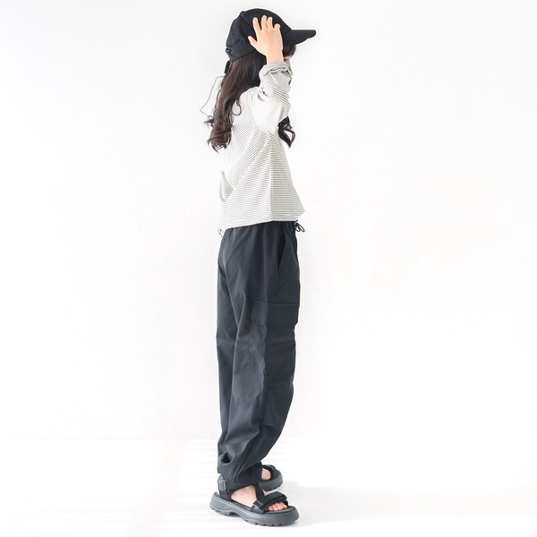 ジュニア140㎝-160㎝　ソフトツイル【ダブルウェスト】カーゴパンツ　3694　140㎝-160㎝