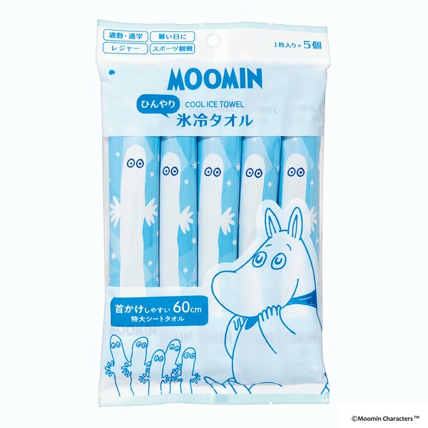 ムーミン氷冷タオル【ロングサイズで持ち運びに便利な個包装（熱中症対策）】