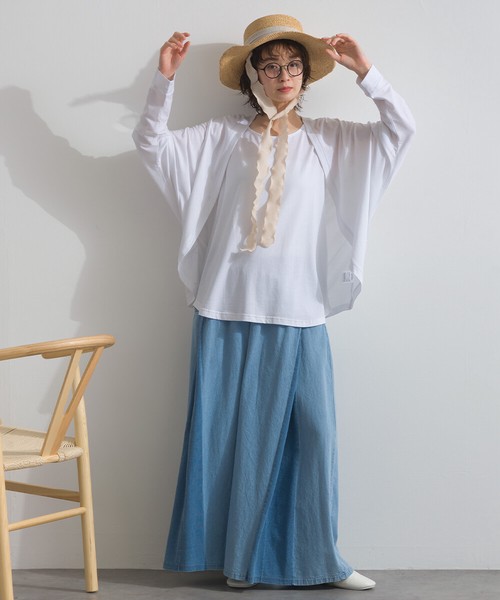 接触冷感 150g 32s綿レーヨン とろみ カーディガン【2026春夏新作】
