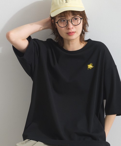 200g 32sフライス編み ワンポイント刺繍 ゆるシルエット Tシャツ【2026春夏新作】