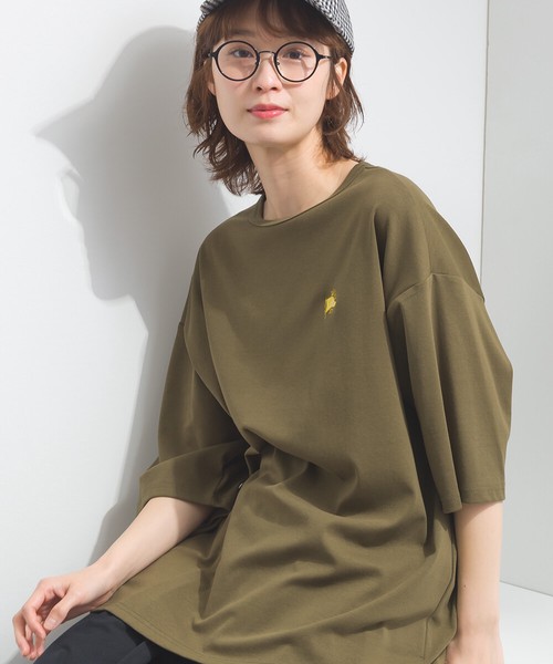 200g 32sフライス編み ワンポイント刺繍 ゆるシルエット Tシャツ【2026春夏新作】