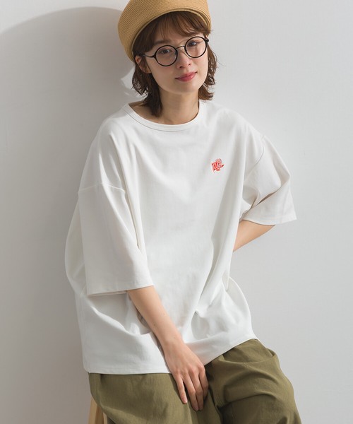 200g 32sフライス編み ワンポイント刺繍 ゆるシルエット Tシャツ【2026春夏新作】
