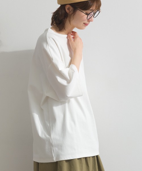 200g 32sフライス編み ワンポイント刺繍 ゆるシルエット Tシャツ【2026春夏新作】