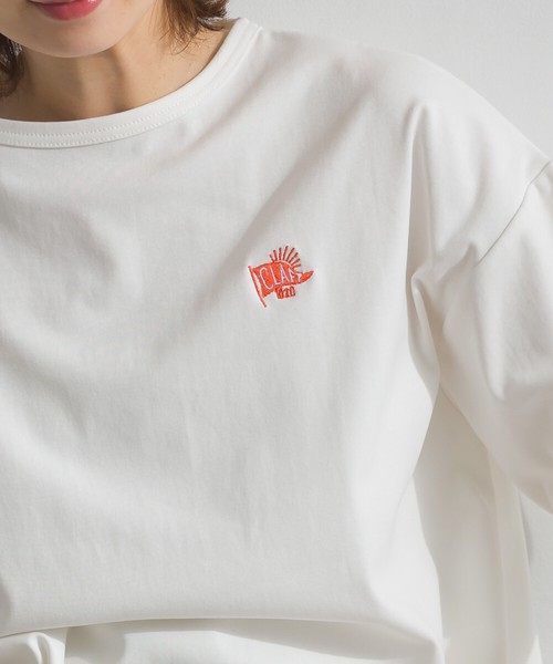 200g 32sフライス編み ワンポイント刺繍 ゆるシルエット Tシャツ【2026春夏新作】