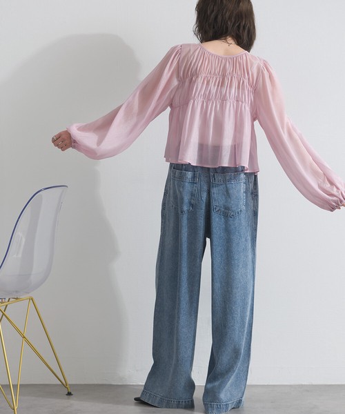 【デニムネイビー再入荷】接触冷感 9.5oz とろみ リヨセル デニム イージー バギーパンツ【2026年春新作】
