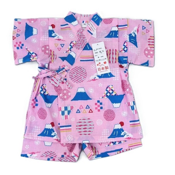 日本製つむぎクロ富士山甚平スーツ（100cm〜160cm）