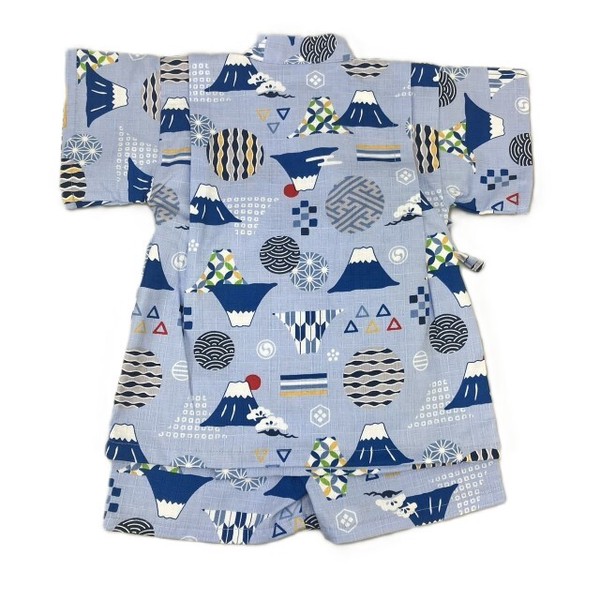 日本製つむぎクロ富士山甚平スーツ（100cm〜160cm）