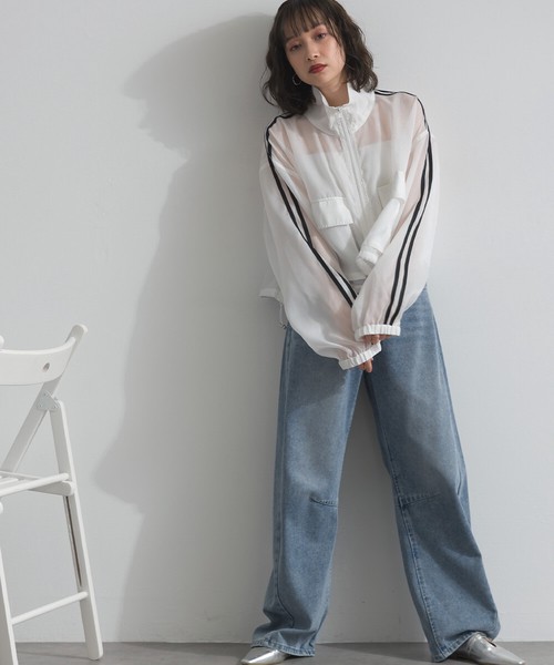 【再生産再入荷】シアー オーガンジー Wジップ ラインブルゾン トラックジャケット【2026年春夏】