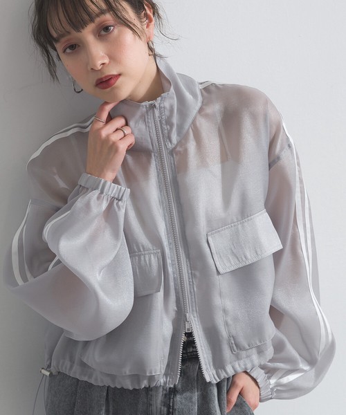 【再生産再入荷】シアー オーガンジー Wジップ ラインブルゾン トラックジャケット【2026年春夏】