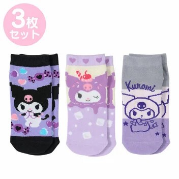 【サンリオ】キッズスニーカーインソックス3足セット