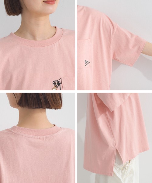 【在庫限り！】16OE天竺 アニマル アククティブ 刺繍  Tシャツ 半袖