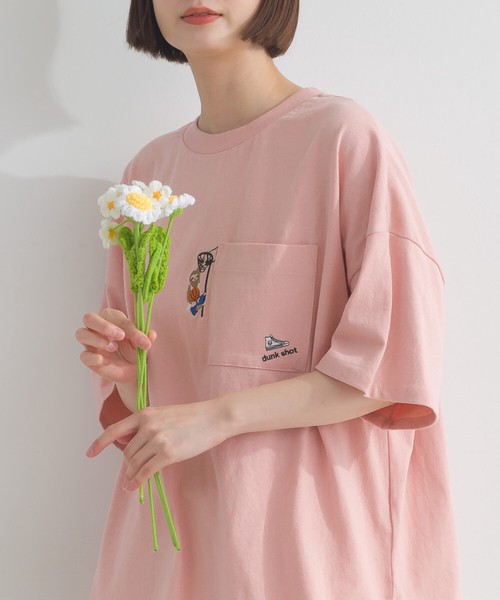 【在庫限り！】16OE天竺 アニマル アククティブ 刺繍  Tシャツ 半袖